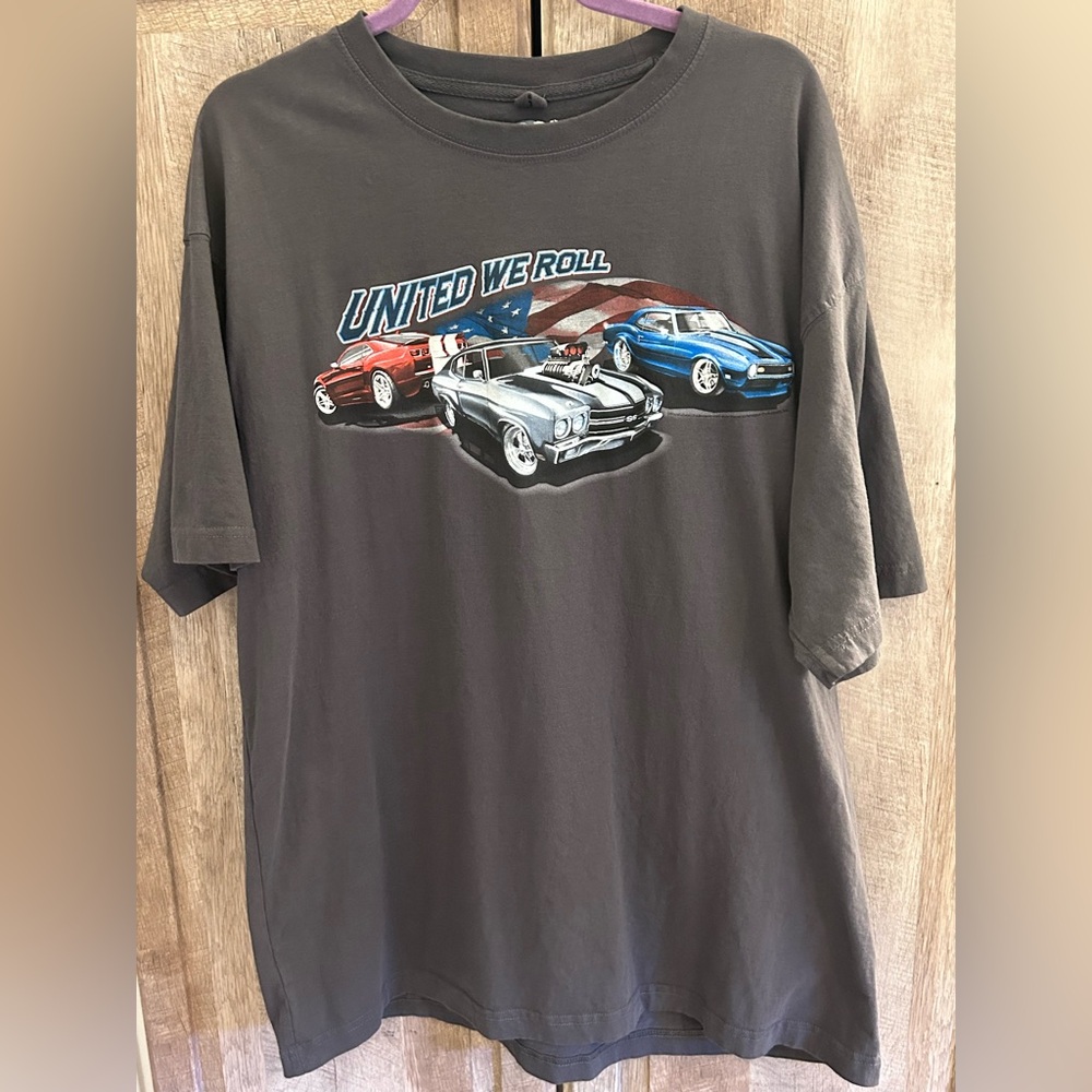 United We Roll XXL cotton No Bad Days Patriotic USA muscle cars T-shirt 🇺🇸